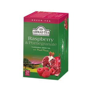 Ahmad Tea Raspberry and Pomegranate Green Tea 20 Foil Tea bags