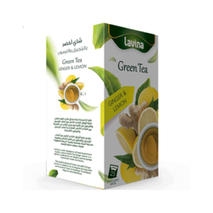 Lavina Green Tea with Ginger and Lemon 25 Bags