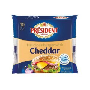 President Cheddar Cheese Slices for Burgers 10 slices