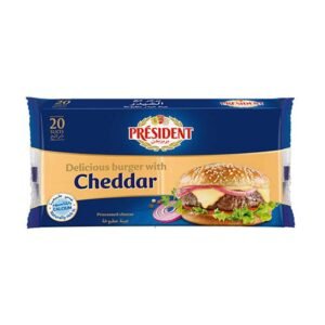 President Cheddar Cheese Slices for Burgers 20 slices 400g