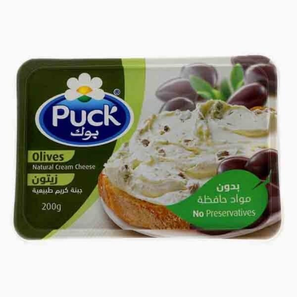 Puck Natural Cream Cheese Olive 200g