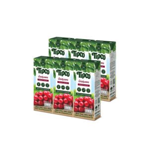 Tipco Cranberry Fruit Juice 200ml Pack 6 Pcs