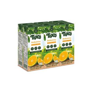 Tipco Tangerine Orange Juice 200ml Pack 6 Pcs