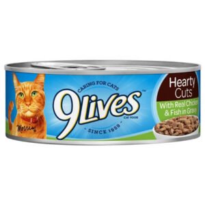 9Lives Hearty Cuts With Real Chicken and Fish In Gravy Wet Cat Food 156g