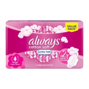 Always Cotton Soft Ultra Thin Large Sanitary Pads With Wings 16 Pads