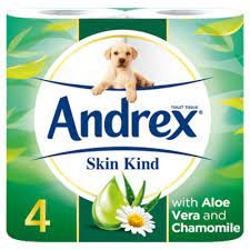 Andrex Skin Kind Enriched With Aloe Vera Toilet Tissue 4 Rolls