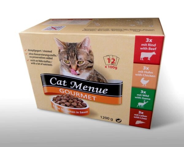 Cat Menue Gourment Cat Food Various Flavors Envelope 1.2Kg