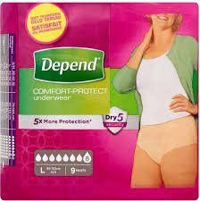 Depend Pants Female Size Large 9 Pants