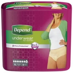 Depend Pants Super For Female Size XL 9 Pants