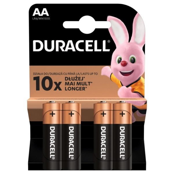 Duracell Basic AA LR6 Alkaline Batteries Blister 4-Pack