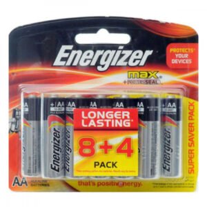 Energizer AA Size Batteries 8 Pieces + 4 Free