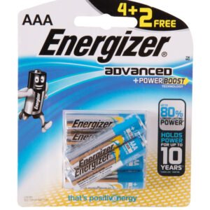 Energizer Advanced Titanium AAA Batteries 4 Pieces + 2 Free