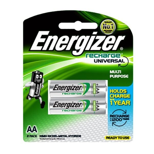 Energizer Recharge Universal AA Batteries 2 Pieces