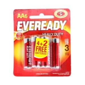 Everyday Heavy Duty AA Batteries 6 Pieces