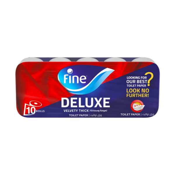 Fine Deluxe Velvety Thick Toilet Paper 3 Ply 10 Rolls