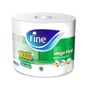 Fine Paper Towel Mega Roll 1000 Sheets 1 Ply