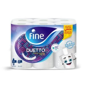 Fine Toilet Paper Smart Duetto 340 Sheets 2 Plies 12 Rolls