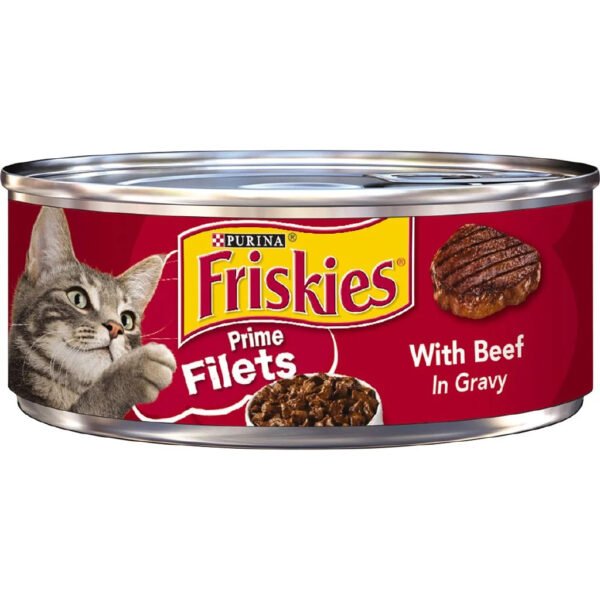 Friskies Gravy Wet Cat Food Prime Filets with Beef in Gravy 156g