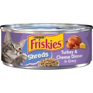 Friskies Gravy Wet Cat Food Shreds Turkey and Cheese Dinner 156g