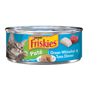 Friskies Pate Wet Cat Food Ocean White fish and Tuna Dinner 156g