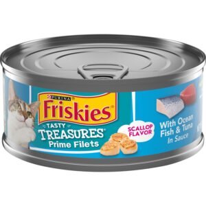 Friskies Tasty Treasures with Ocean Fish and Tuna in Sauce Cat Food 156g