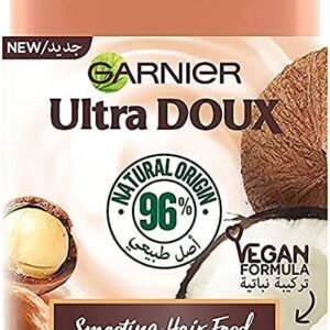 Garnier Ultra Doux Smoothing Coconut Hair Food Shampoo For Dry And Frizzy Hair 350ml