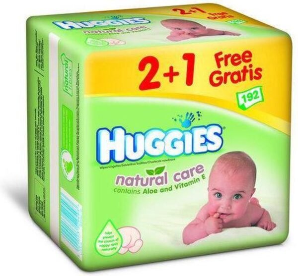 Huggies Baby Wipes With Aloe Vera 2 + 1 Free