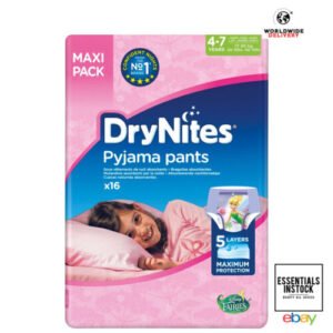 Huggies Drynites Pyjama Pants Girls (4-7) Years 16 Pieces