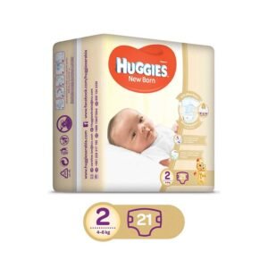 Huggies New Born Diapers Size 2 (4-6Kg) 21 Pieces