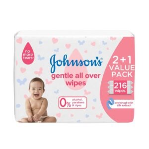 Johnson’s Gentle All Over Baby Wipes 72 Wipes X 3 Pieces