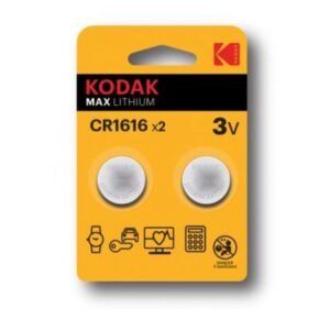 Kodak Lithium Button Cell Batteries 1616 Pack Of 2