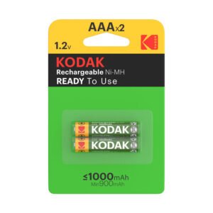 Kodak Rechargeable 1000mAh Ni-Mh AAA B 2 Pieces