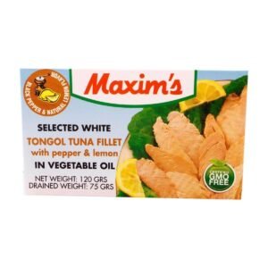 Maxim’s Smoked Tongol Tuna Fillet with Pepper and Lemon In Vegetable Oil 120g