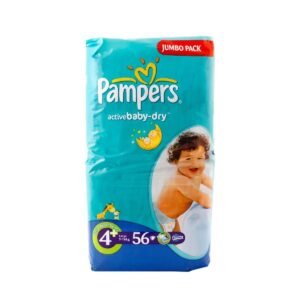 Pampers Active Baby Dry Diapers Jumbo Pack Large 56 Diapers