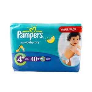 Pampers Active Baby Dry Diapers Value Pack Large Size 4+ 40 Diapers