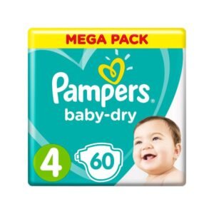 Pampers Baby Dry Diapers Size 4 8-14 Kg 60 Diapers