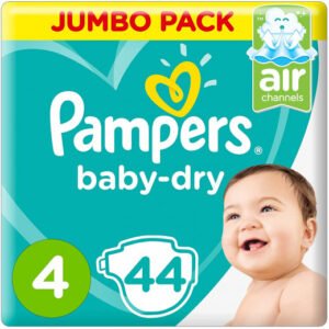 Pampers Baby Dry Size 4 Maxi 9-14 Kg Jumbo Pack 44 Diapers