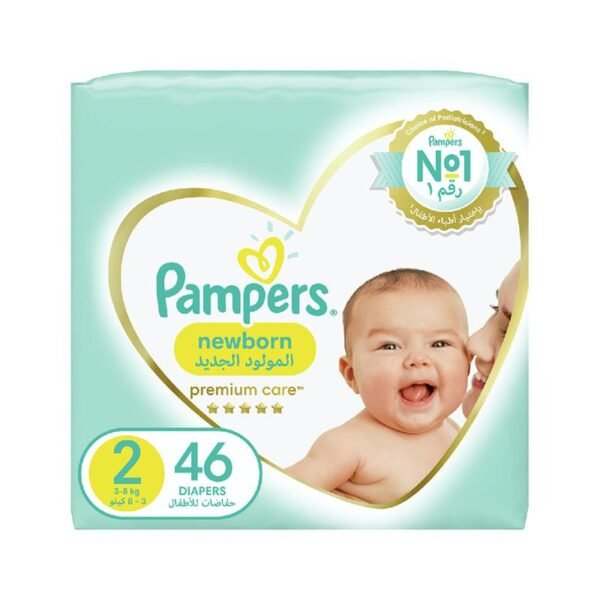 Pampers Premium Care Diapers Size 2 3-8Kg 46 Baby Diapers