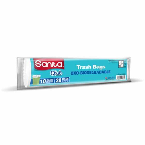 Sanita Club Trash Bags Biodegadable 10 Gallons 30 Bags