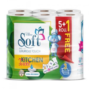 Soft Kitchen Roll Paper 90 Sheets 5+1 Free