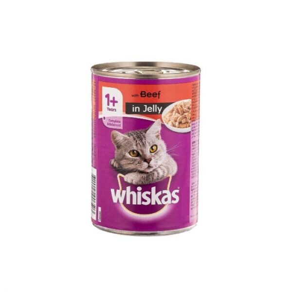 Whiskas Cat Food Beef In Jelly 390g