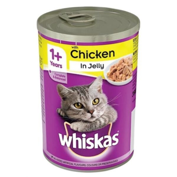 Whiskas Cat Tin with Chicken in Jelly 390g