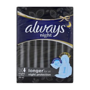 Always Night Longer Sanitary Pads Large 24 Pieces