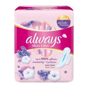 Always Skin Love Pads Lavender Freshness Thick and Large 24 Pads