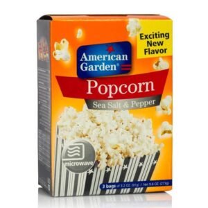 American Garden Microwave Popcorn Sea Salt and Pepper 255g