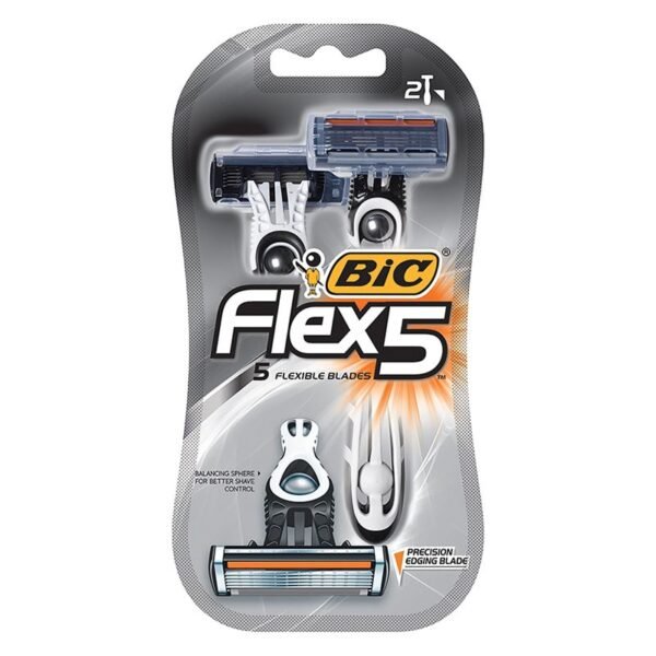 Bic Flex5 Titanium Men's Disposable Razors 2 Pieces