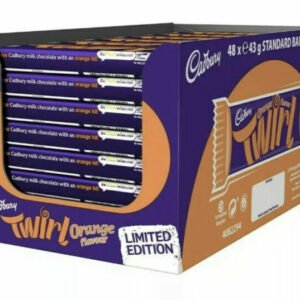 Cadbury Twirl Orange Limited Edition Chocolate Bar 5 Bars 43g 48 Pieces Pack