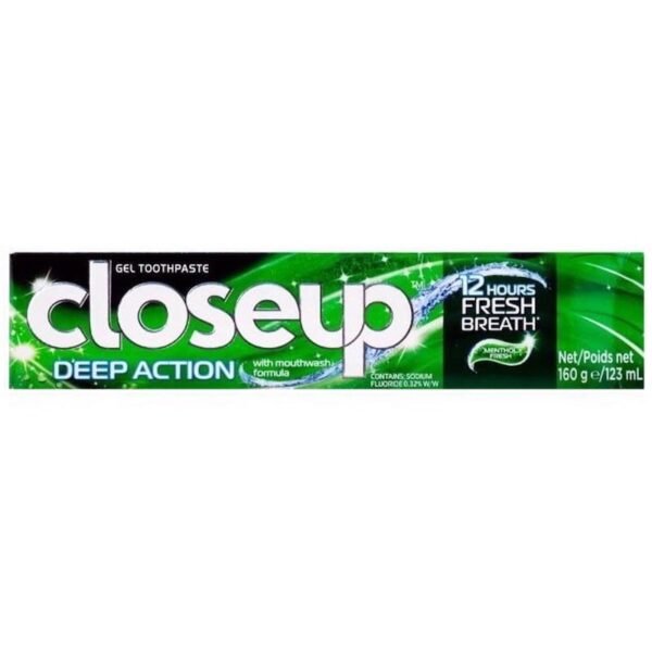 Closeup Gel Toothpaste 160g Menthol Fresh