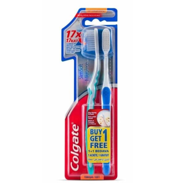 Colgate Slim Soft Toothbrush 1 + 1 Free