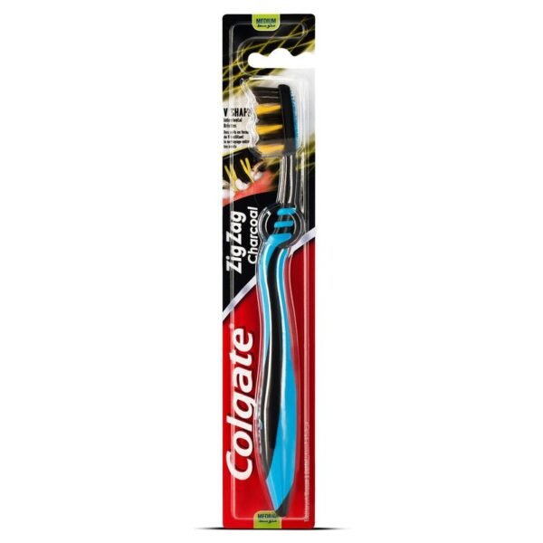 Colgate Zigzag Charcoal Toothbrush Medium Assorted Colors